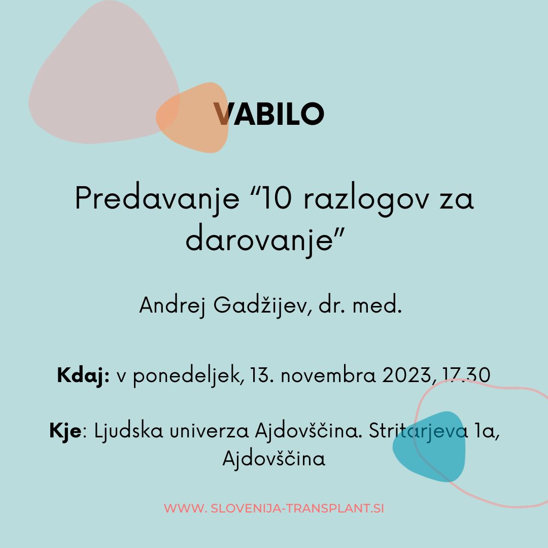 Vabilo na predavanje