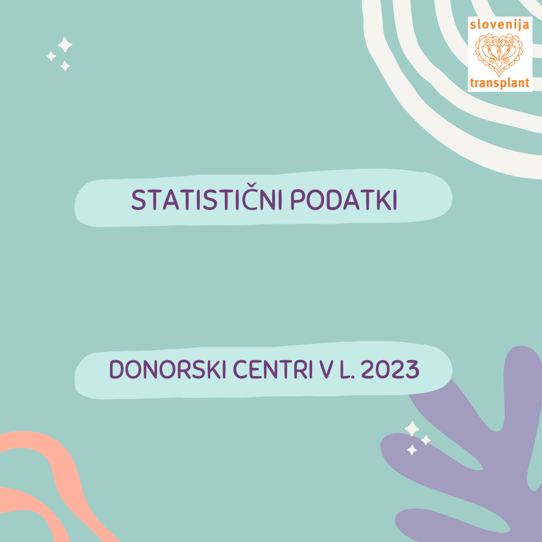 Statistični podatki v donorskih centrih v letu 2023