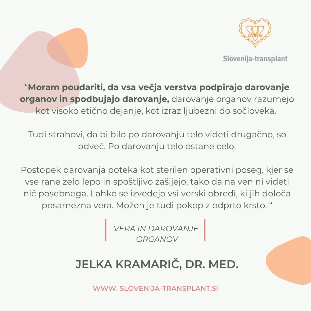 Vera in darovanje organov